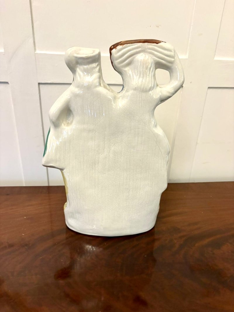 Antique Staffordshire Flatback of a Country Couple